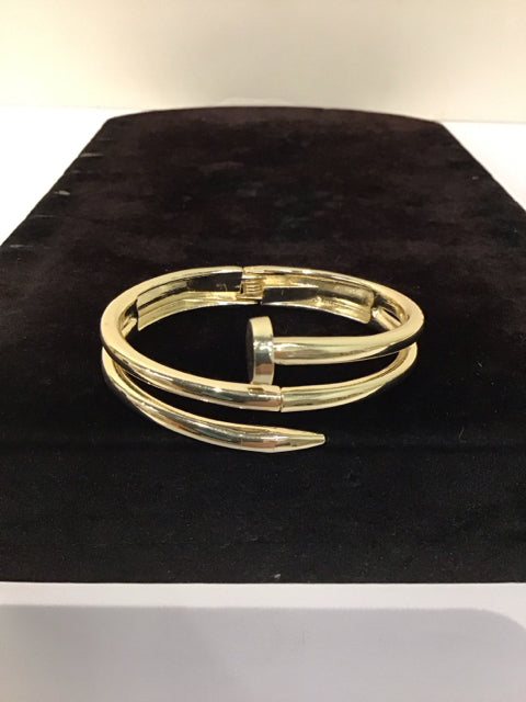 Cartier Style Gold Nail Bracelet