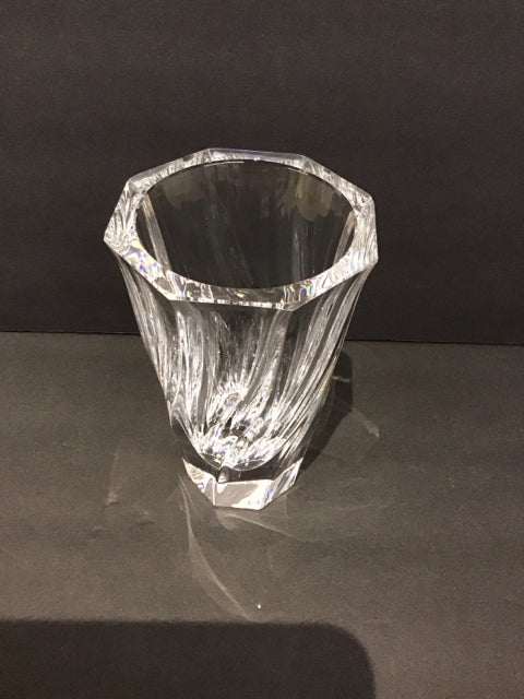 6" Orrefors Twisted Crystal Vase