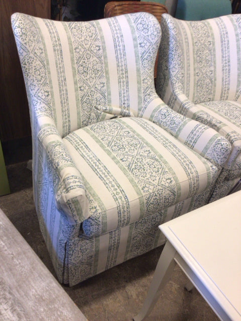 Wesley Hall Penley Seaglass Fabric Swivel Arm Chair