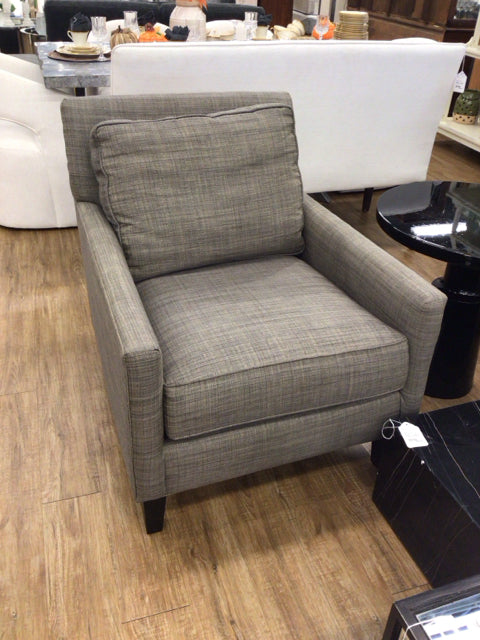 Thomasville Furniture Grey Fabric Club Chair
