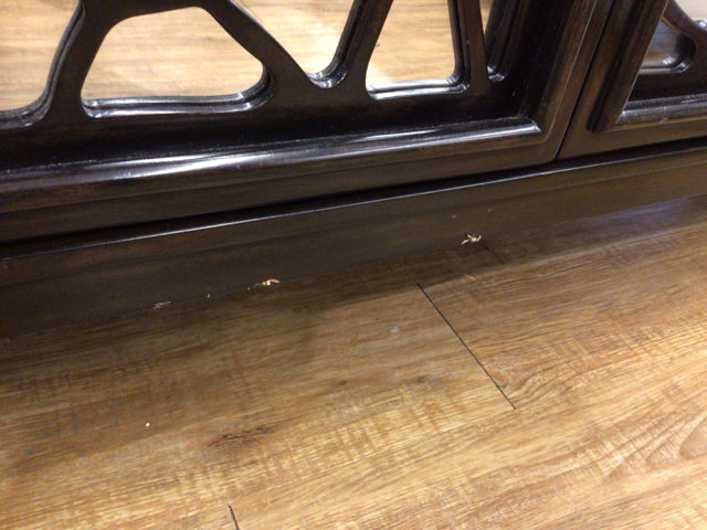 AS-IS Judith Norman Espresso Mirror Top Buffet (Cracks & Marks)