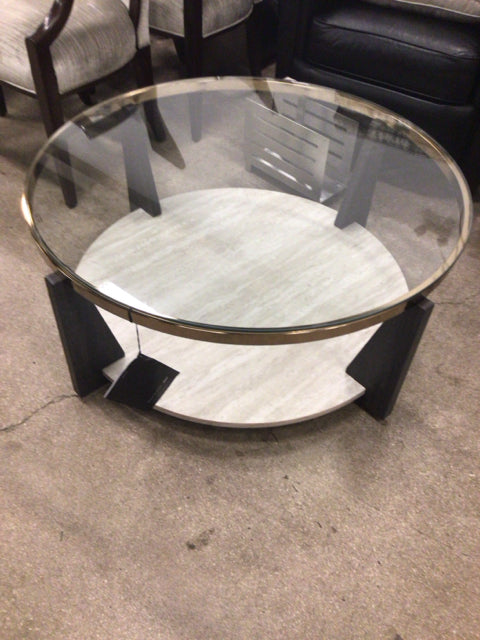 41.38" X 17" Ashley Furniture Frazwa Round Coffee Table