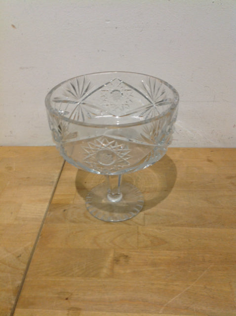 6" Footed Cut Crystal Bowl