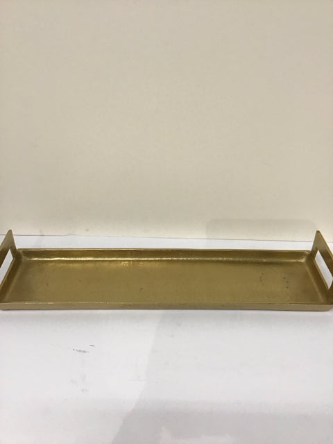 24x6 Gold Metal Tray w/Handles