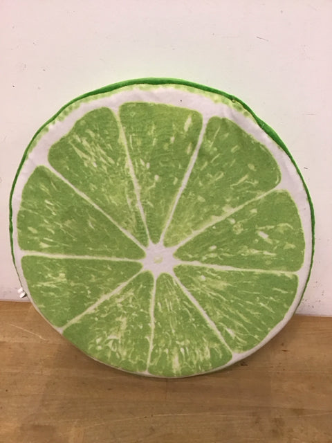 14" Round Lime Pillow
