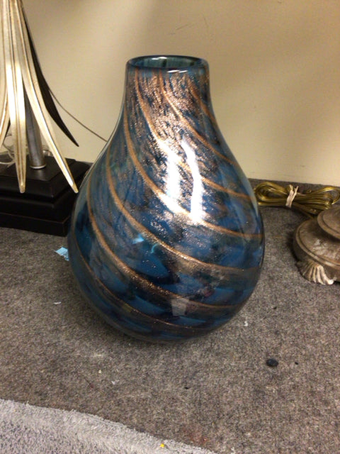 11" Seaview Swirl Bottle Vase