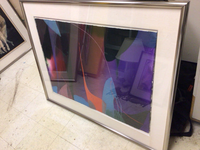 42" X 53"  Signed Lamar Briggs "Windrift" Framed Print