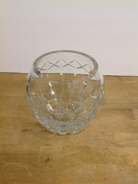 6" Carved Crystal Vase