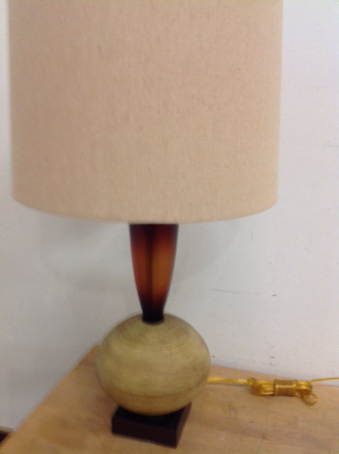 29" Vintage Van Teal Amber Acrylic Lamp
