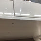 AS-IS White Lacqured Two Darwer Desk (Knicks)