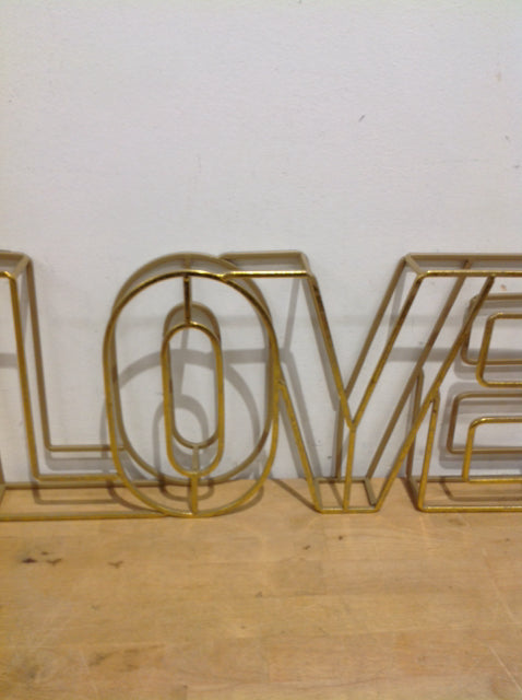 Wall Decor- 23" Gold Metal Love