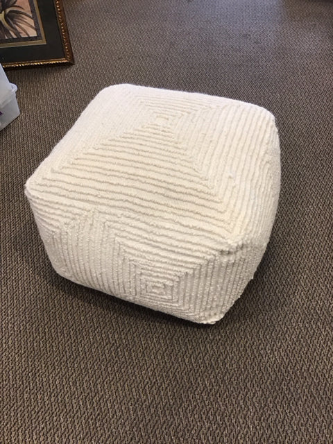 Uttermost Ivory Sovanna Wool Pouf