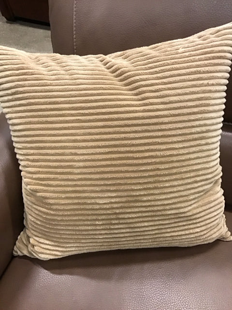 22" Tan Corduroy Pillow