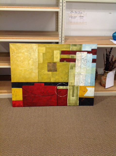 48x36 Abstract Mixed Media Print on Canvas