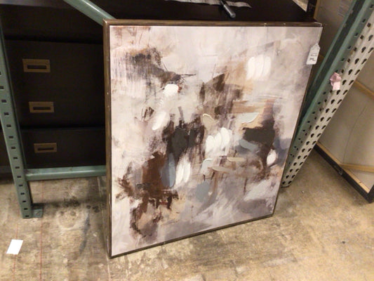 37x33 Framed Abstract Art