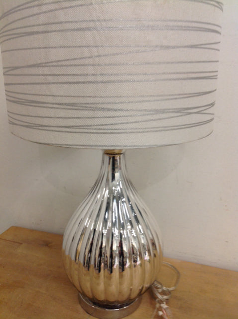 26" Silver Mercury Glass Lamp