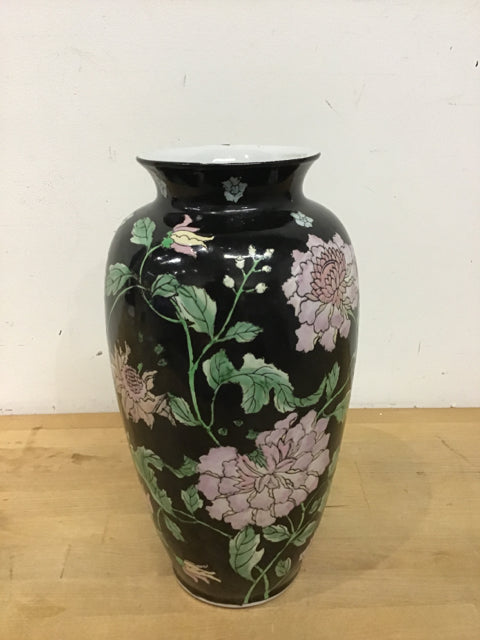 14.5" Black Asian Vase