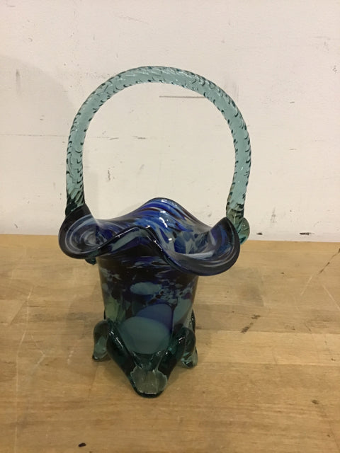 9" Art Glass Basket