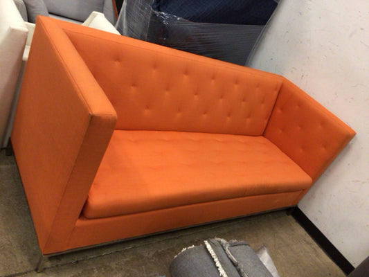 Lily Jack Orange Tufted Back Fabric Sofa