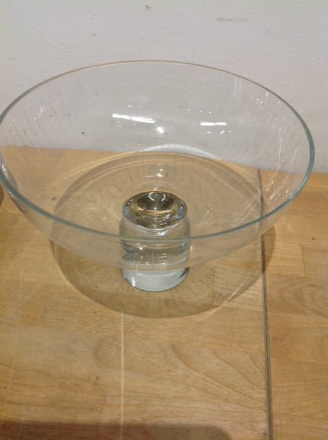 Bowl- 8" Footed Clear Glass