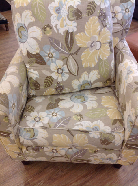 Chair- Blue & Yellow Floral