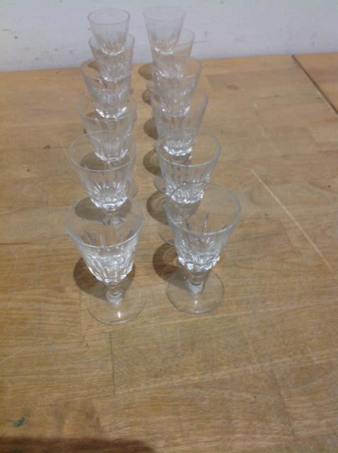 Set Of 12 Baccarat Shot Glasses