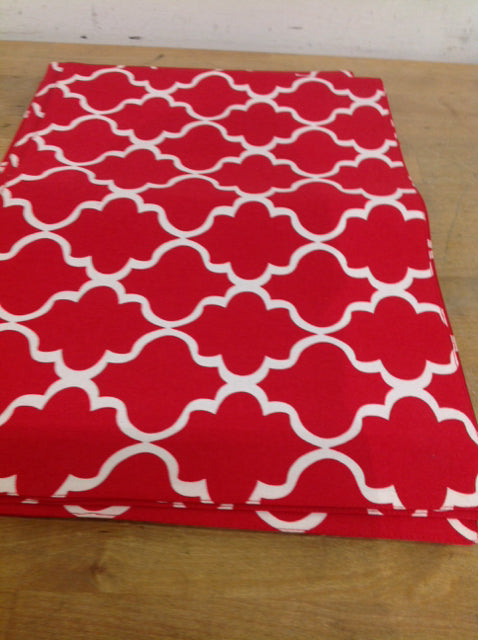 Placemats- Set Of 8 Red & White Design
