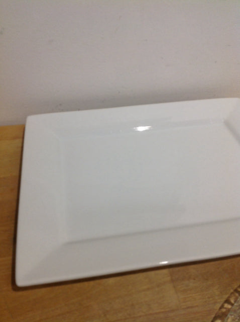 14" White Ceramic Platter