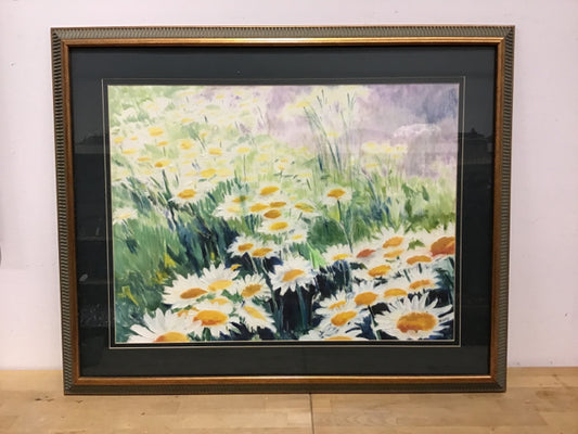 33"x27" Field of White Flowers