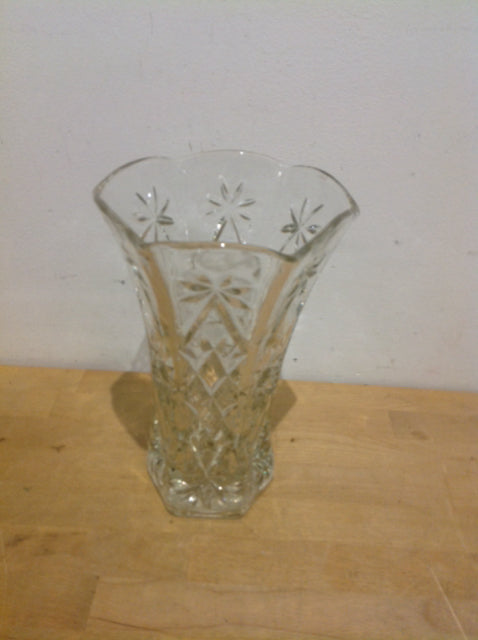 10" Cut Glass Vase