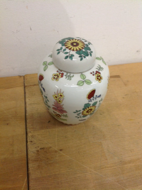 6" Ceramic Floral Ginger Jar