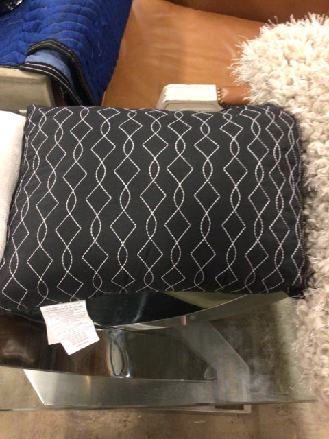 Black White Pattern Pillow