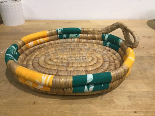 14.5" Woven Oval African Basket