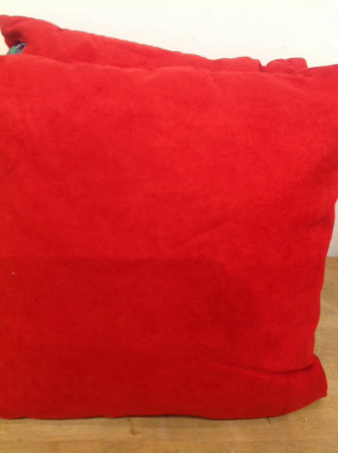 Pillow- 16" Red Seude