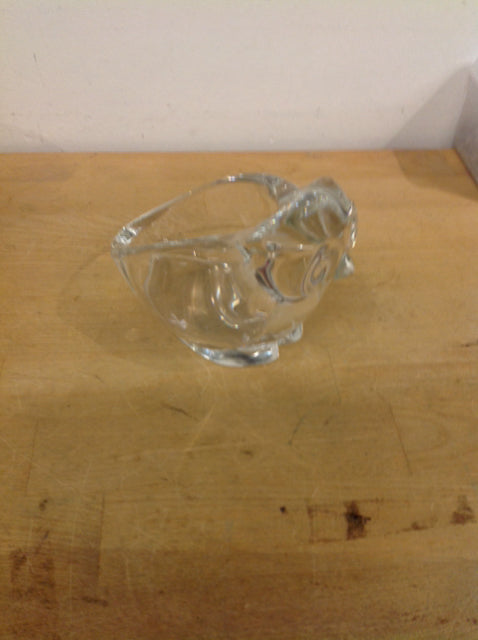 6" Glass Owl Nut Bowl