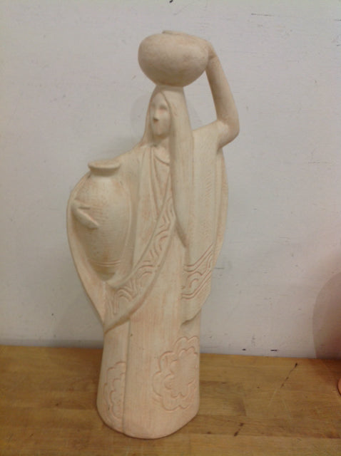 22" Ceramic Pottery Woman