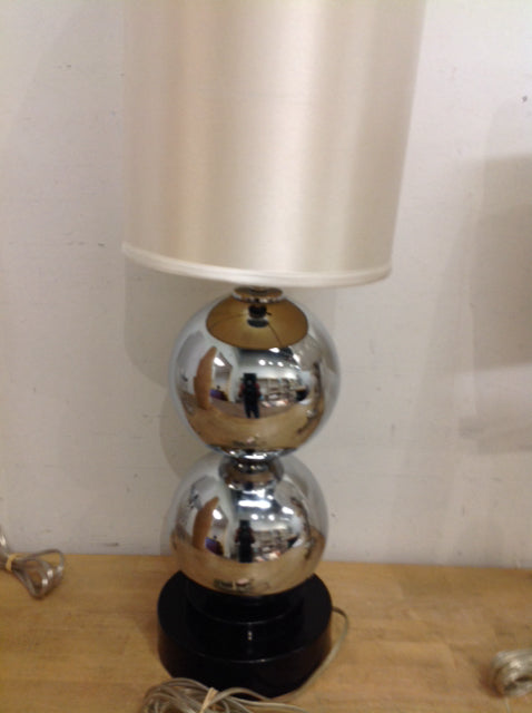 28" Vintage Van Teal Chrome Ball Lamp