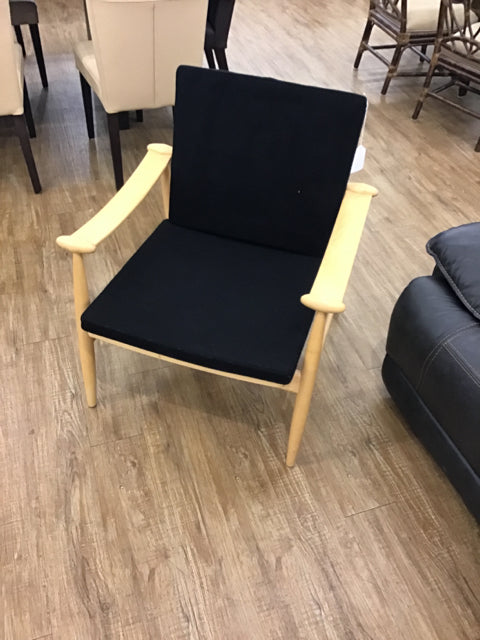 Adams Interiors Teak Black Arm Chair