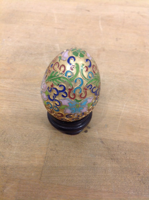 Cloisonne Egg On Stand