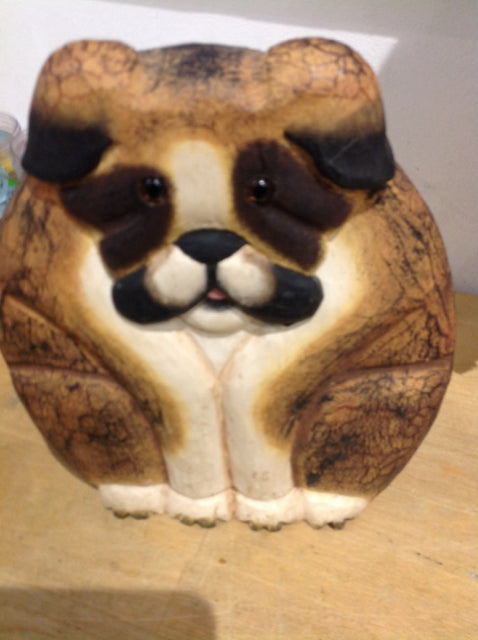 9" Wood Carved Dog