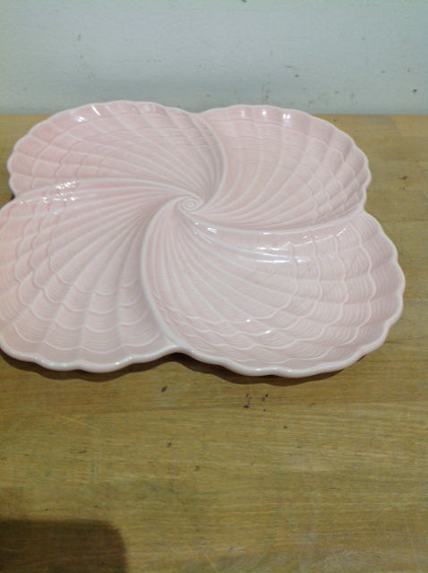 11" Pink Ceramic Shell Dish